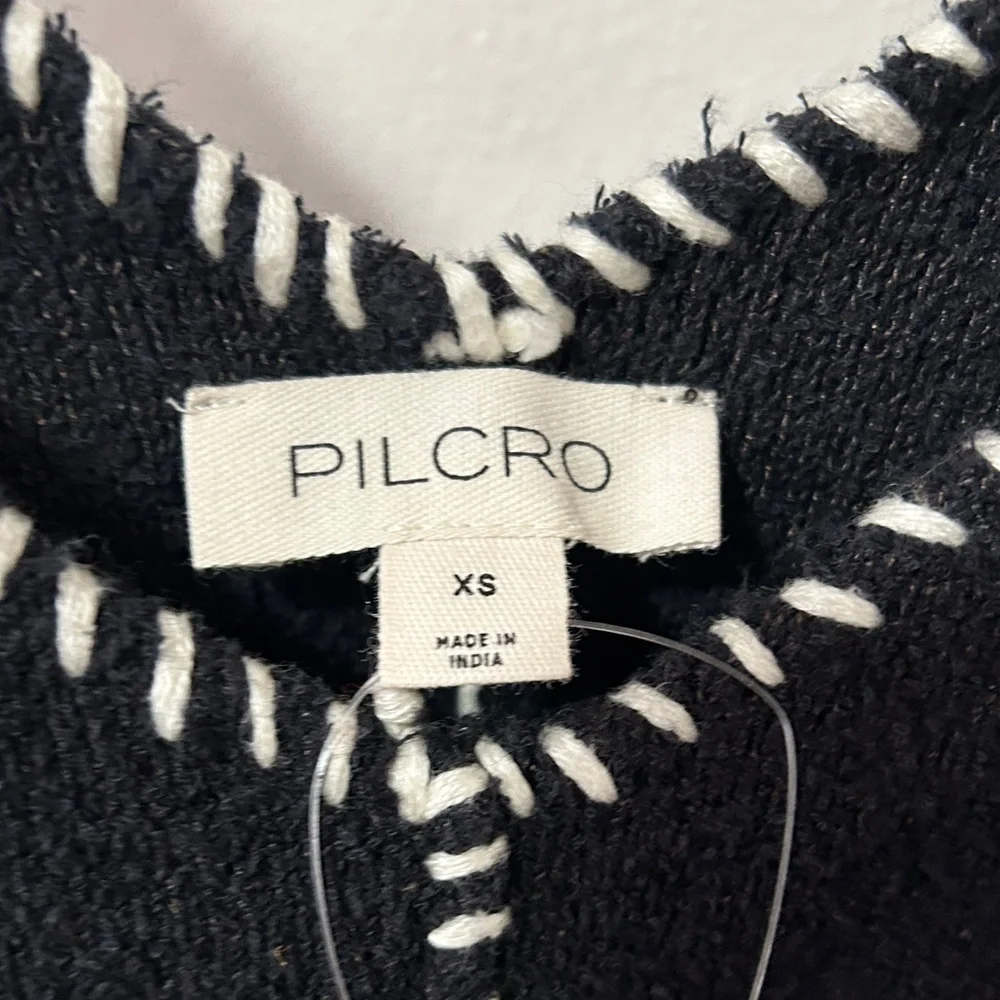 Pilcro Black Camisole with Cream Floral Accents - Picture 2 of 5